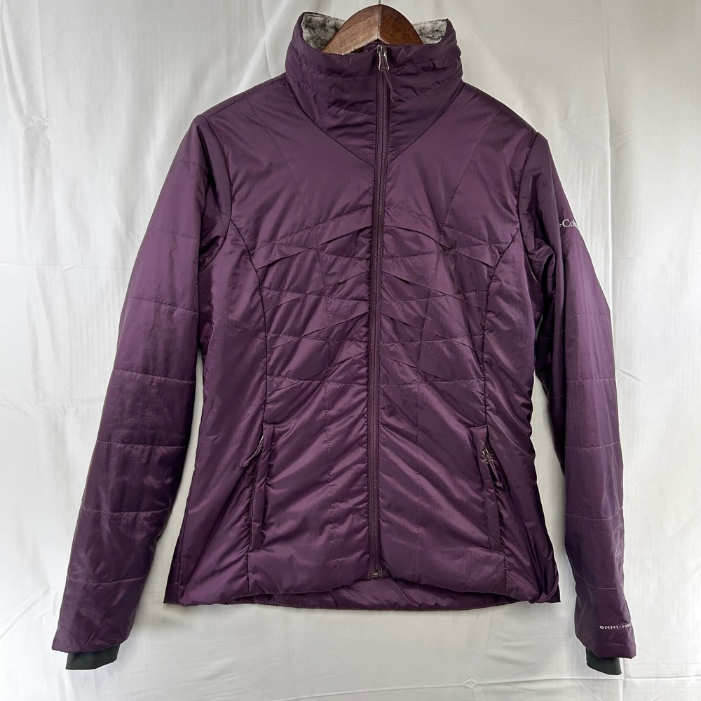 Columbia Omni-Heat Insulated Jacket Womens M Purple Thermal Reflective XL4021